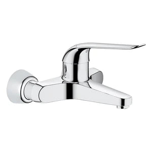 Grohe Eurosmart Care mélangeur de lavabo 1/2 chromé saille 204mm montage murale - eco - levier allonge 170mm