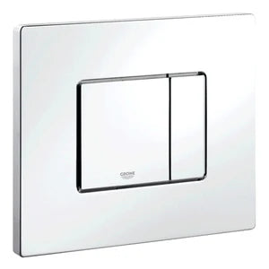 PLAQUE DE COMMANDE GROHE COSMO 15,6 - 19,7 o blanc montage hor.ou vert. pour wc murale avec rincage 3 ou 6/9l pneumatique