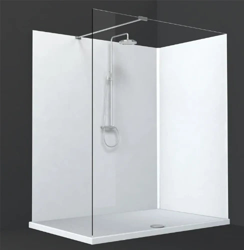 Dzignstone Base Line High revêtement mural en solid surface 800 x 2500 x 9 mm - blanc