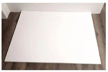 Procasa Solid Shower receveur de douche solid surface 1600 x 900 x 26 mm - blanc mat - plaque de finition inclus