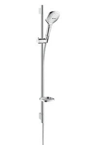 Hansgrohe Unica S Puro set de douche Select E 120 3 jets 90CM  chromé avec barre murale, porte-savon et flexible 160cm