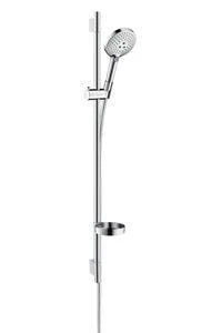Hansgrohe Select S 120 90CM ! set de douche chrome Unica'sPuro EcoSmart 3jet a/barre de douche, porte savon et flex 160cm