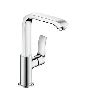 Hansgrohe Metris E² mitigeur lavabo bec pivotant chromé avec vidage, bec rehaussé