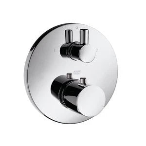 Axor Uno set de finition pour thermostat encastré avec robinet d'arrêt et inverseur - chromé