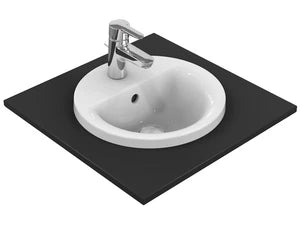 Ideal Standard Connect lavabo encastré 380 x 380 x 165 mm - blanc - avec trou de robinet - avec trop-plein