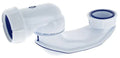 Nicoll PP siphon gain de place 6/4 x 40 mm - blanc - pour douche ou meuble