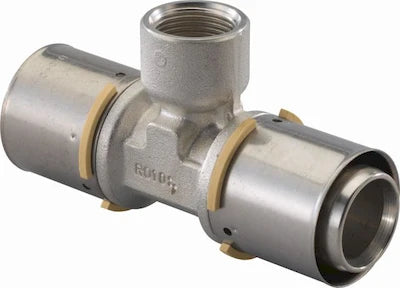 Uponor S-Press laiton té réduit avec filetage femelle 90° FFF 40 x 3/4 F x 40 mm