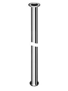 Schell tuyau 10 x 300 mm - chromé - avec 2 collerettes 3/8 et 1/2