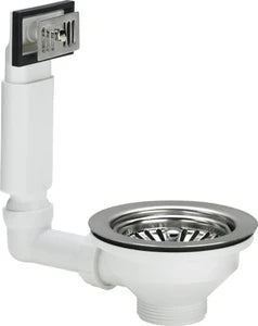 Viega crepine avec trop-plein 6/4 x 114,5 mm - chromé