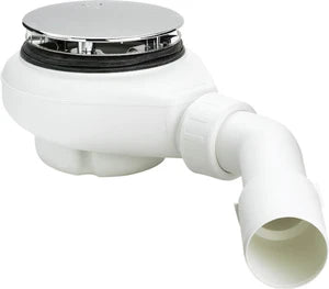 Viega Tempoplex siphon de douche 90 mm - chromé - inclusif set de finition - évacuation horizontale - hauteur de montage 80 mm