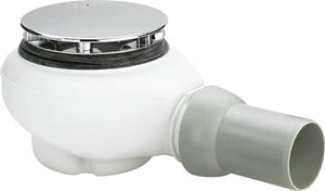 Viega Tempoplex Plus siphon de douche 90 mm - chromé - inclusif set de finition - évacuation horizontale - hauteur de montage 90 mm - grand débit