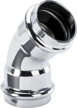 COURBE VIEGA 32 chromé cuivre 45degr avec 2 joints toriques