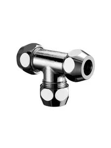 Schell Té à compression FFF 10 x 10 x 10 mm - chromé