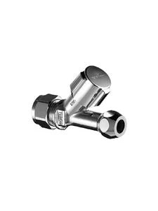 Schell Comfort robinet d'arrêt droit 15 x 10 mm - chromé - sans rosace - raccord à compression