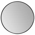 DETREMMERIE Miroir rond avec cadrement alu noir (60 cm) sans éclairage