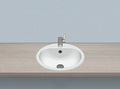Laufen Classics lavabo encastré 470 x 470 mm - blanc - acier émaillé - avec trou de robinet - avec trop-plein