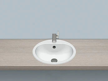 Laufen Classics lavabo encastré 470 x 470 mm - blanc - acier émaillé - avec trou de robinet - avec trop-plein