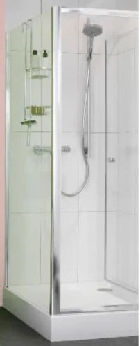 Procasa X0 Flex paroi latérale 865 - 790 x 1900 mm - argent brillant - verre de sécurité transparent