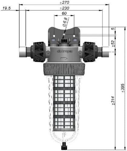 Cintropur NW25 filtre à eau 3/4 x 3/4 - 25 micron - débit 5500 l/h