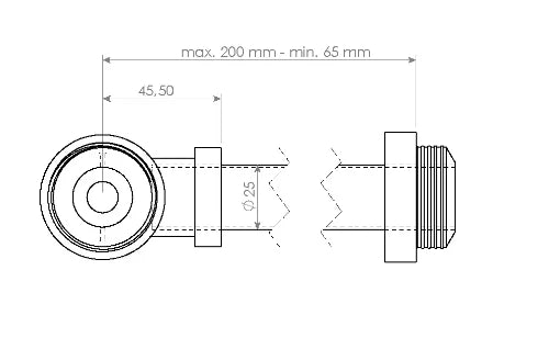 Clou Mini Suk siphon- inox brossé - pour lave-mains