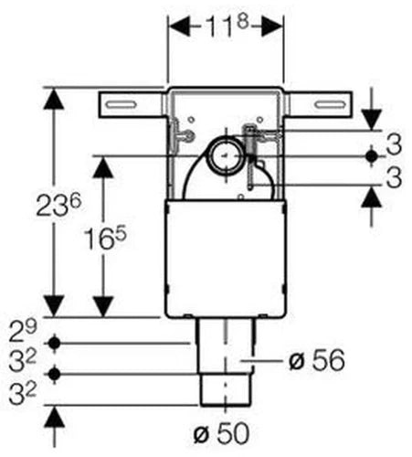 Geberit PP siphon encastré pour lavabo - 5/4 x 32 mm - chromé - convient pour lavabo PMR