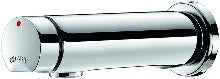 Delabie Temposoft robinet murale 2 1/2 chromé bouton poussoir,temporisé,durée 15sec,3l/min déb.