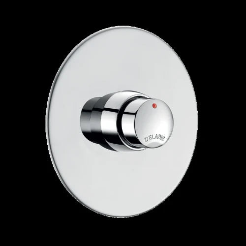 Delabie Temposoft robinet douche 1/2 chrome rosace Ø 130 mm à encastrer,fermeture automatique