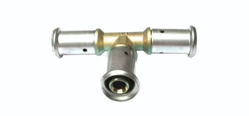 Henco laiton à sertir té réduit 90° FFF 26 x 20 x 26 mm