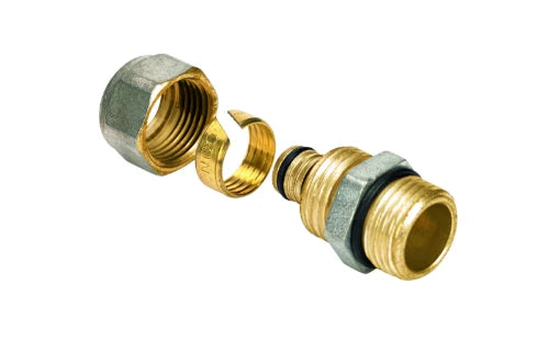 Henco laiton à visser raccord droit de transition MF 16 x 1/2 M