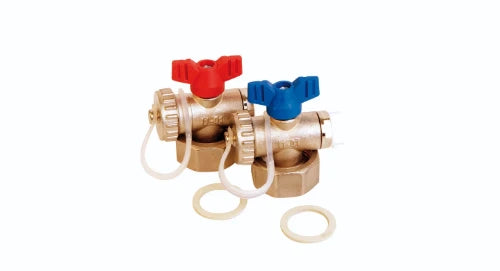 Henco UFH ensemble final pour collecteur incl. purgeur manuel & robinet de vidage (set 2pcs) 4/4 F - prix par set