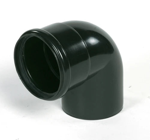 Ubbink Rolux PP coude arrivée d'air 90° MF 80 x 80 mm - noir