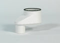 Ubbink Rolux PP adaptateur 80/80 x 80/125 - blanc - sans conduit fumée de gaz
