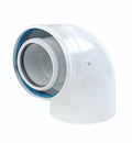 Ubbink Rolux concentrique PP/acier coude 87° 60/100 mm