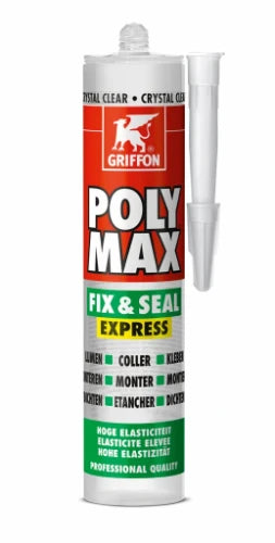 Griffon Poly Max Crystal MS-polymère kit 310 ml - transparent