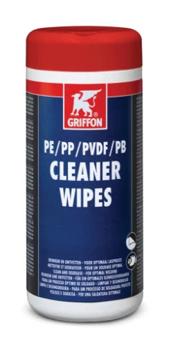 Griffon Wipes lingettes nettoyantes (pot 100 pièces) pour PE, PP, PVDF et PB - prix par pot