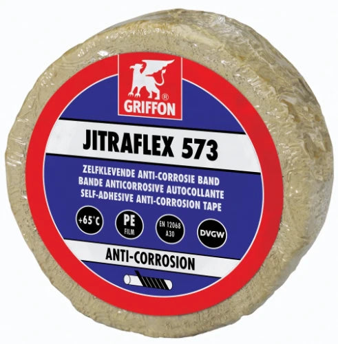 Griffon Jitraflex 573 ruban gras (longueur rouleau 10m) 100 mm - gris - bande de protection pour tuyaux acier zingué froids