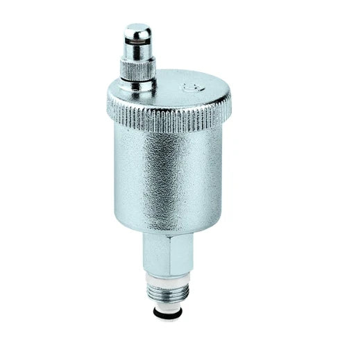 Caleffi 502 Minical purgeur automatique 1/2 M - chromé - avec clapet d'isolement - capuchon hygroscopique