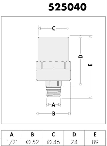 Caleffi Antishock ant-bélier 1/2 M avec joint ptfe
