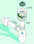 OMP siphon bouteille avec crepine 5/4 x 32 mm - polypropylène - blanc