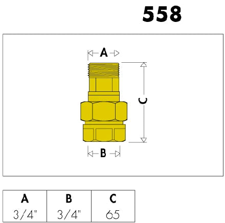 Caleffi 558 vase d'expansion raccord MF 3/4 x 3/4