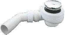 Nicoll Turboflow siphon de douche 90 mm - chromé - tub plat - 34 l/min