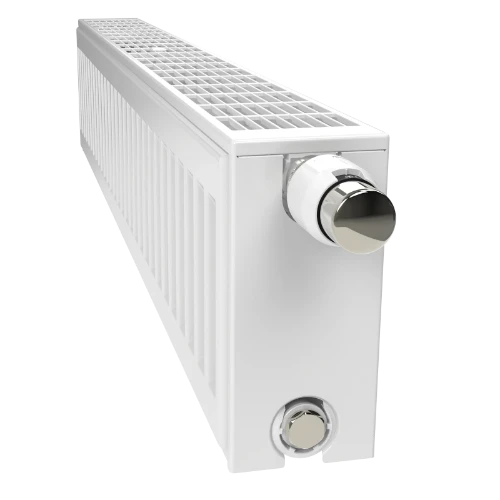 Stelrad Novello Plinth radiateur plint H200xT22xB2000 - 1302 Watt (EN442 75/65/20) - Ral 9016 Blanc signalisation