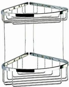 Geesa Basket panier de douche grand modèle en coin - chromé