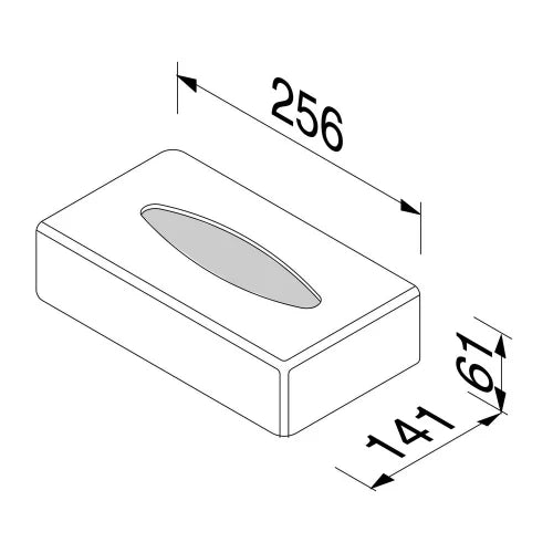 Geesa Hotel support pour serviettes en papier pose libre, ABS, noir mat