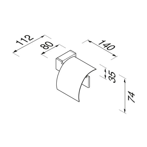 Geesa Modern Art porte-rouleau chromé avec couvercle