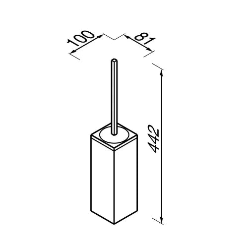 Geesa Modern Art toilet brosse - chromé