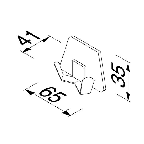 Geesa Standard patère double - chromé