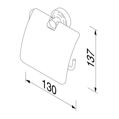 PORTE PAPIER WC GEESA LUNA chromé avec couvercle