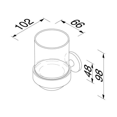 Geesa Nemox support pour verre chromé