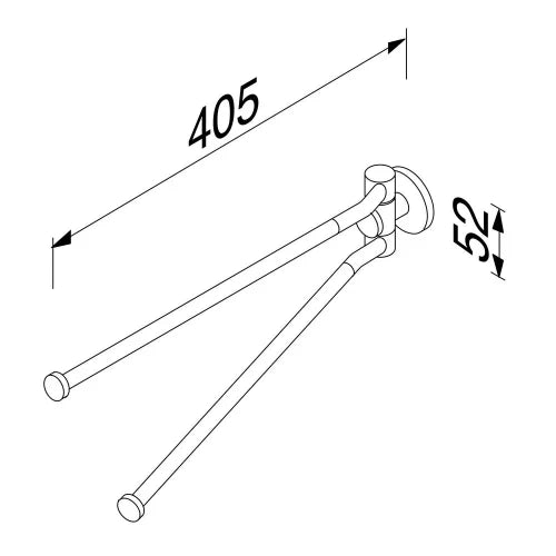 Geesa Nemox porte-serviette double - chromé